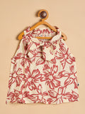 Girls Above Knee All over Print Top With Shorts - Brown