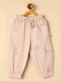 Unisex Ankle Length Solid Cargo Pants - Peach