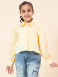 Girls Hip length Solid Top - Yellow
