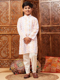 Boys Above Knee All over print Kurta Set - Multi