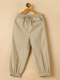Unisex Ankle Length Solid Cargo Pants - Beige