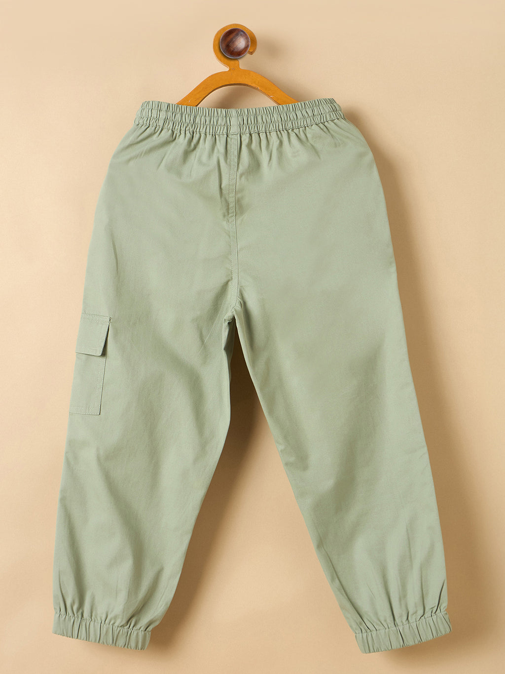 Unisex Ankle Length Solid Cargo Pants - Green
