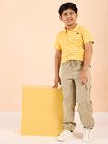 Boys Hip length Printed T-shirt - Yellow