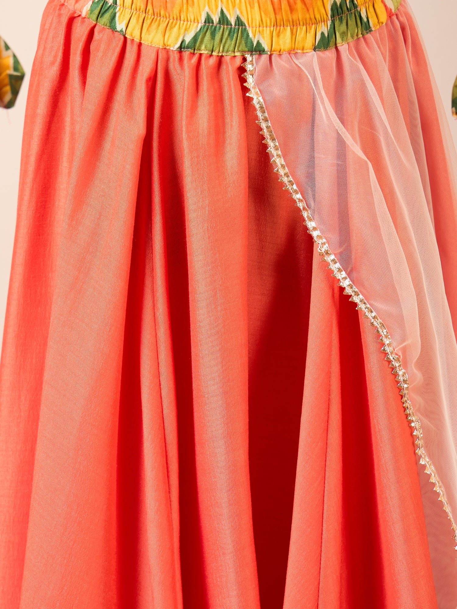 Girls Ankle Length Printed Lehenga Choli - Multi