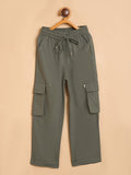 Unisex Ankle Length Solid Cargo Pants - Grey