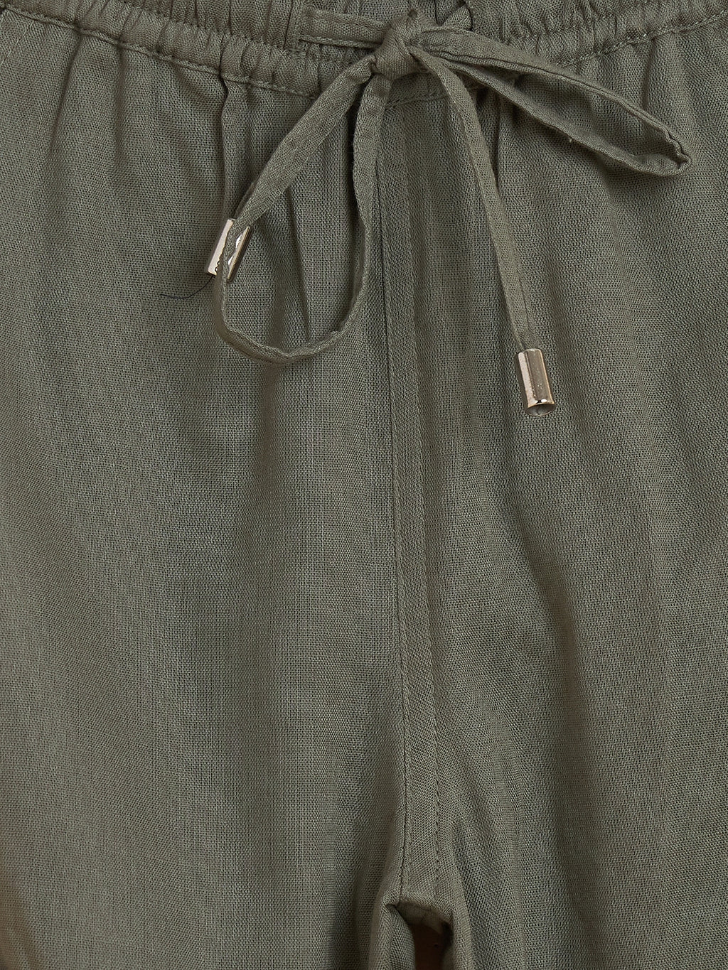 Unisex Ankle Length Solid Cargo Pants - Grey