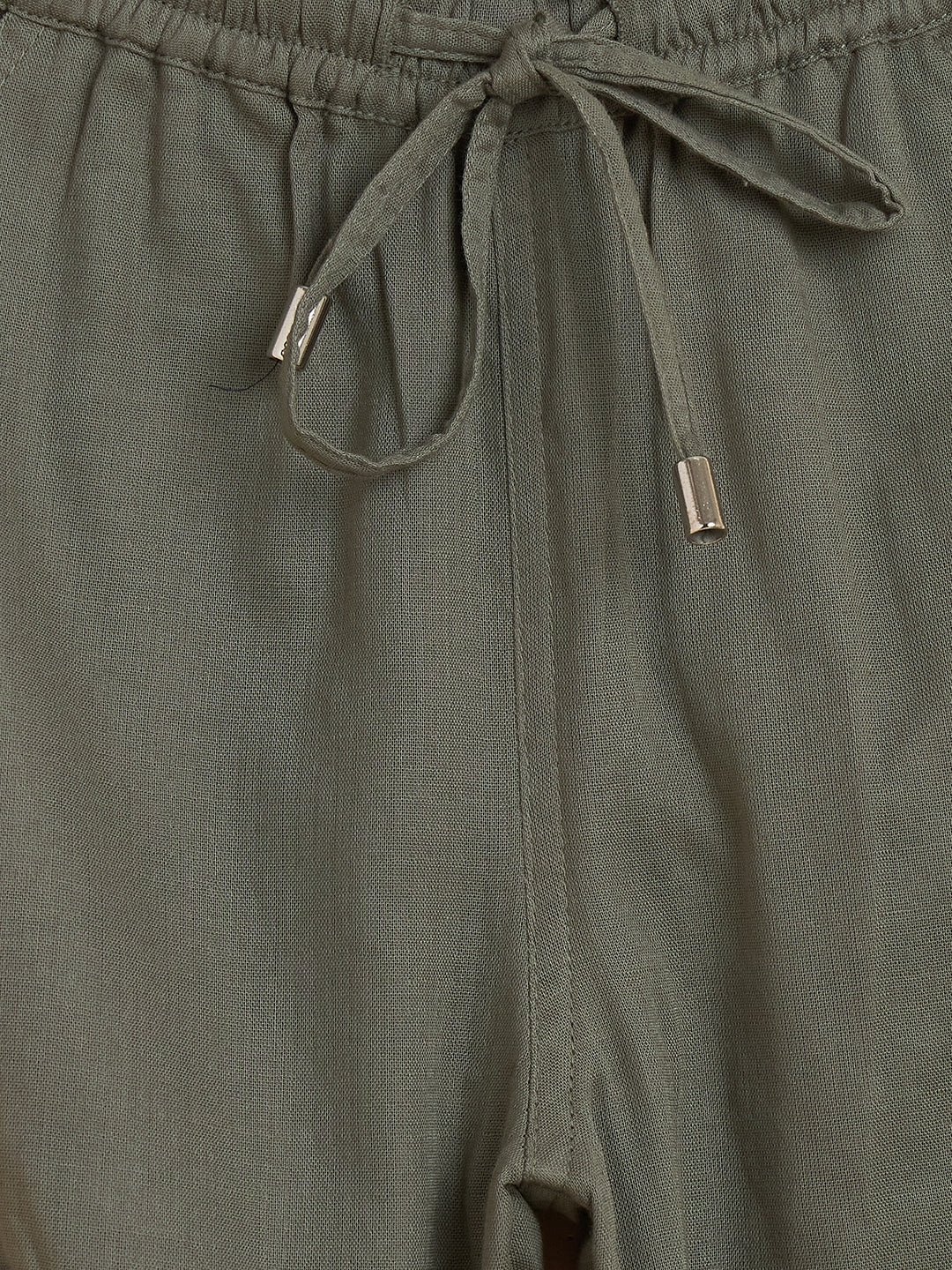 Unisex Ankle Length Solid Cargo Pants - Grey