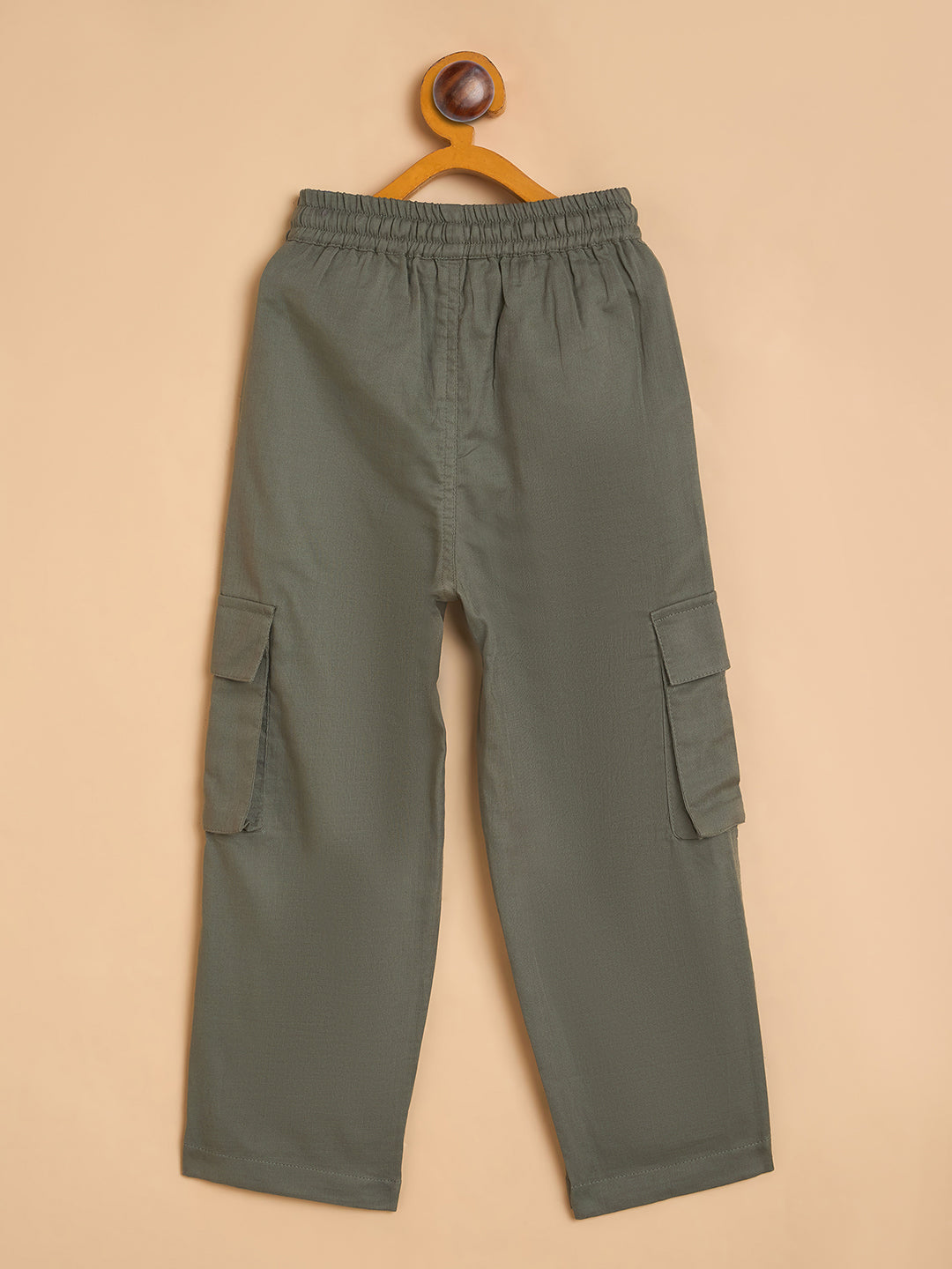 Unisex Ankle Length Solid Cargo Pants - Grey
