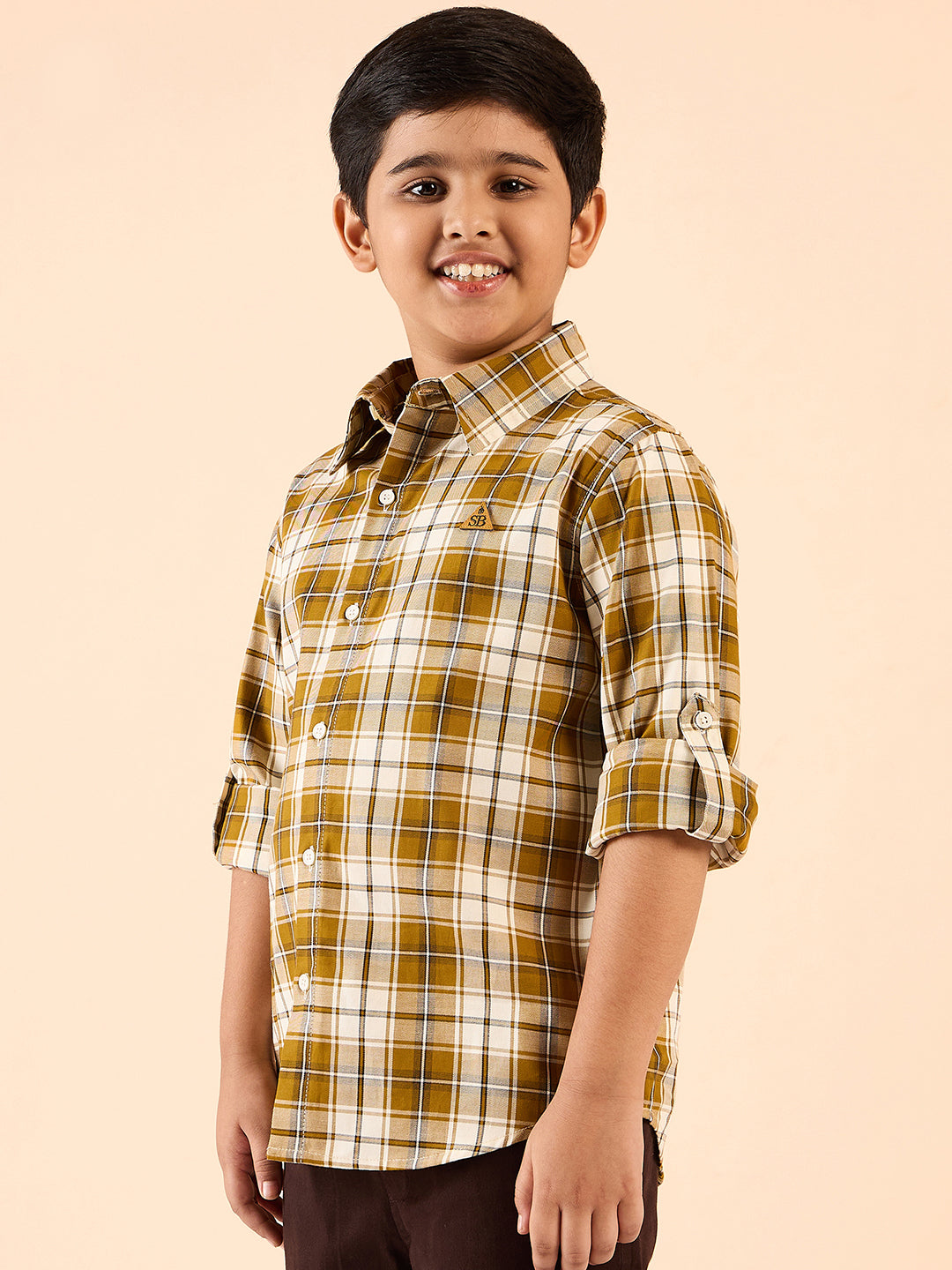 Boys Hip length Printed Shirts - Yellow