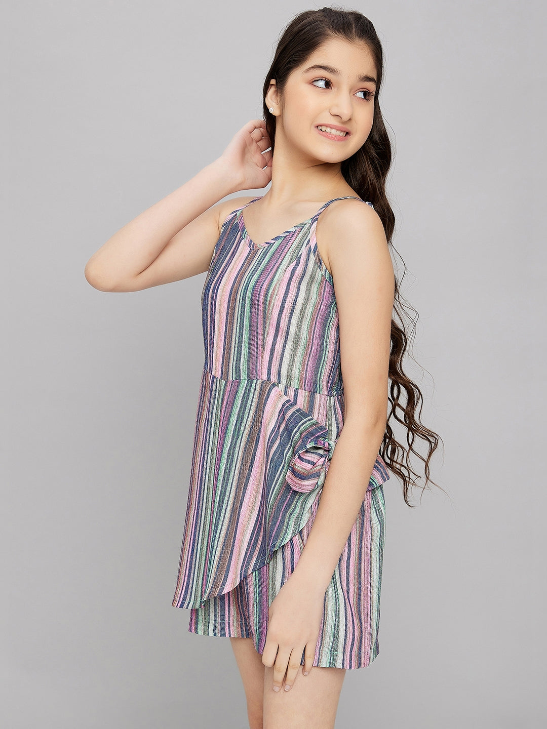 Girls Mid Thigh Jumpsuit - Multi