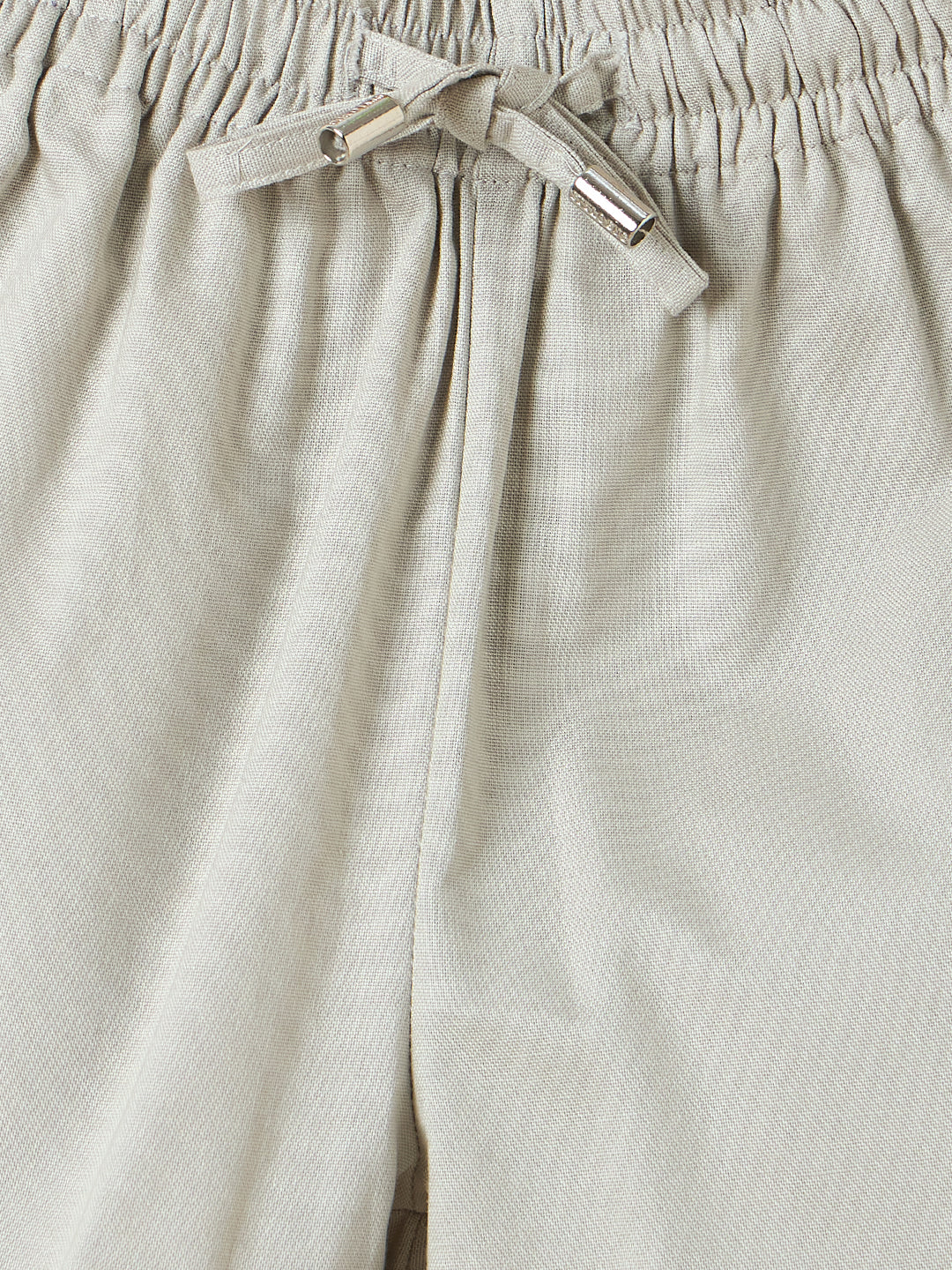 Unisex Ankle Length Solid Cargo Pants - Grey