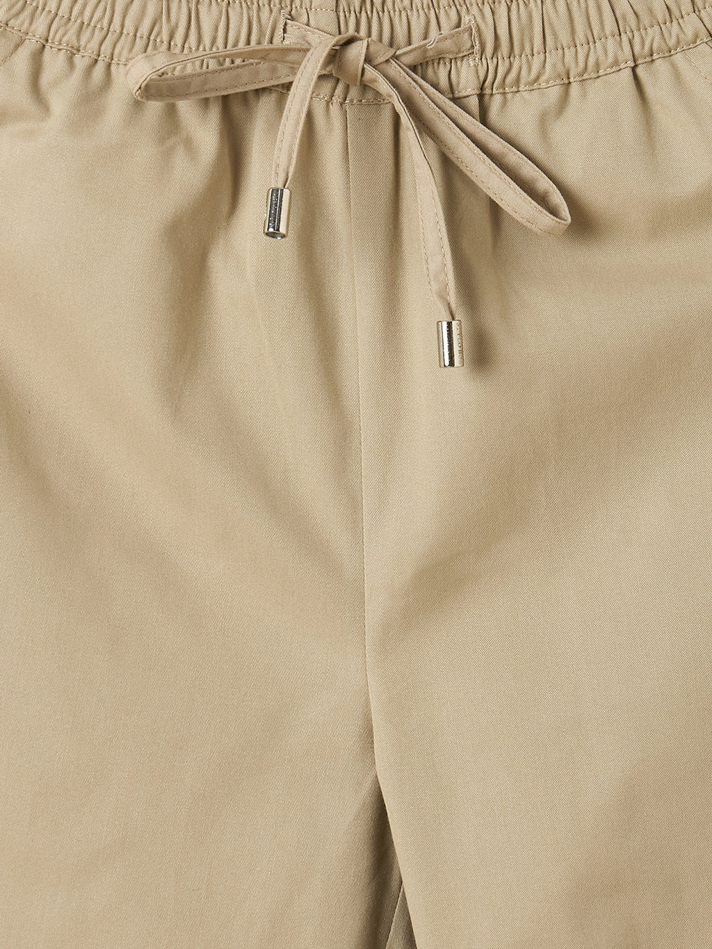 Unisex Ankle Length Solid Cargo Pants - Beige