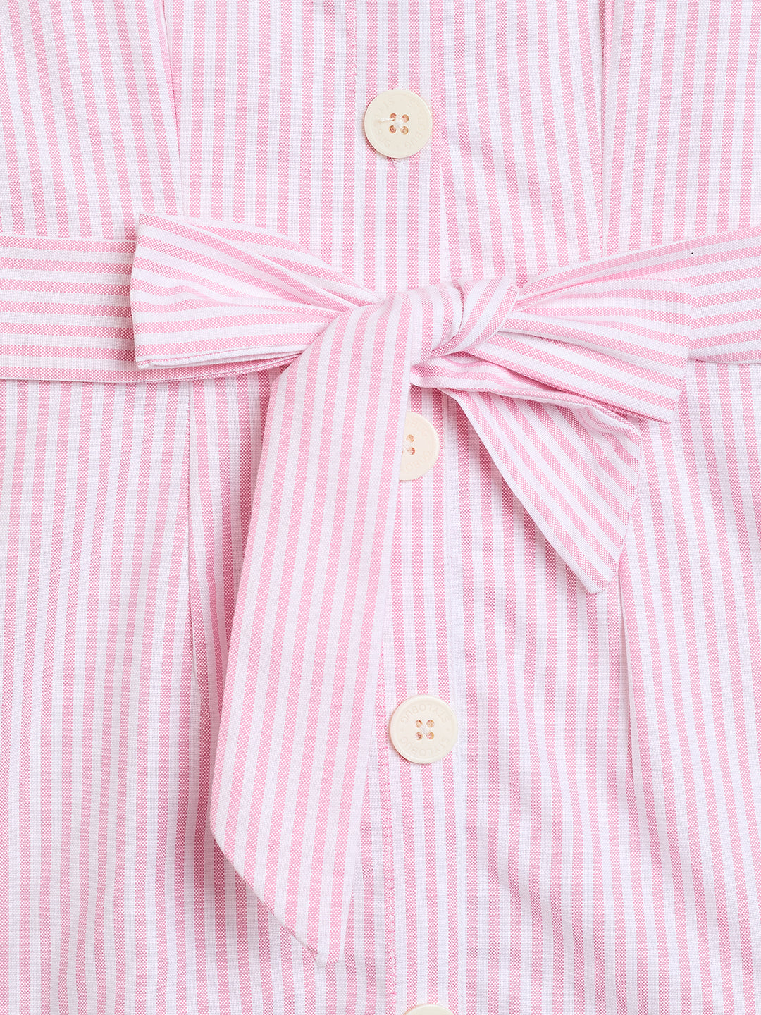 Girls Knee Length All over Print Dress - Pink