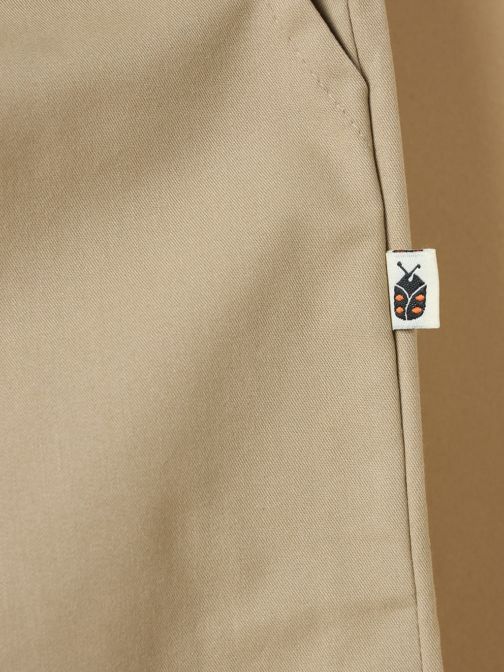 Unisex Ankle Length Solid Cargo Pants - Beige