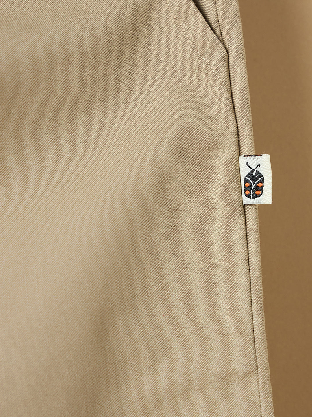 Unisex Ankle Length Solid Cargo Pants - Beige