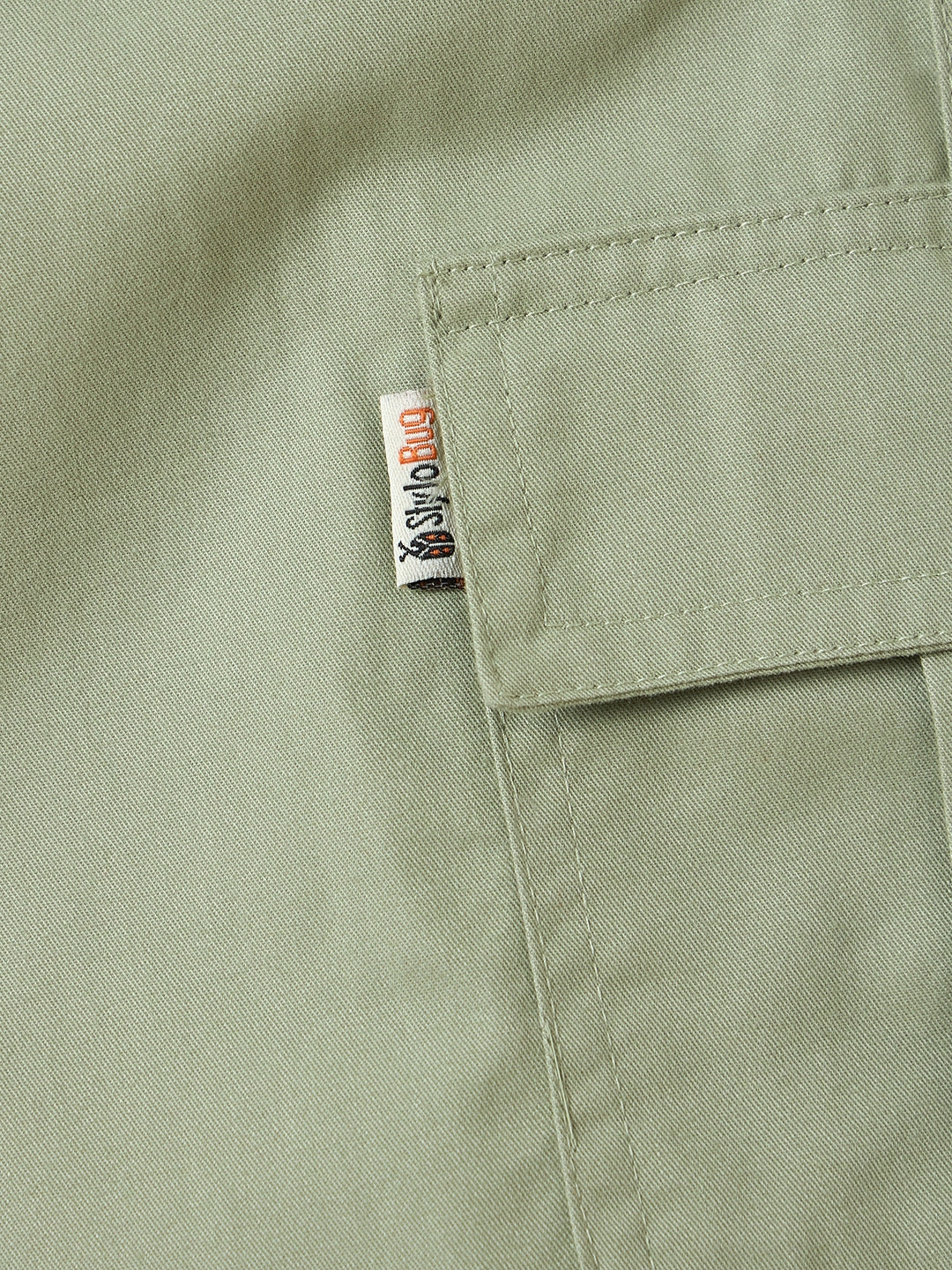 Unisex Ankle Length Solid Cargo Pants - Green