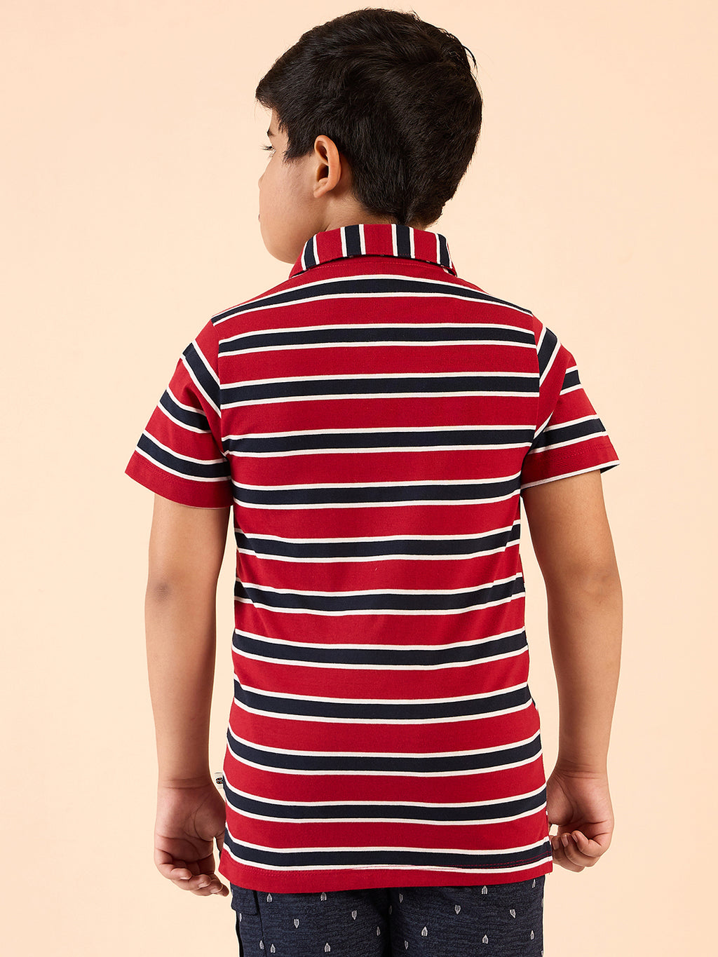 Boys Waist Length Printed T-shirt - Red