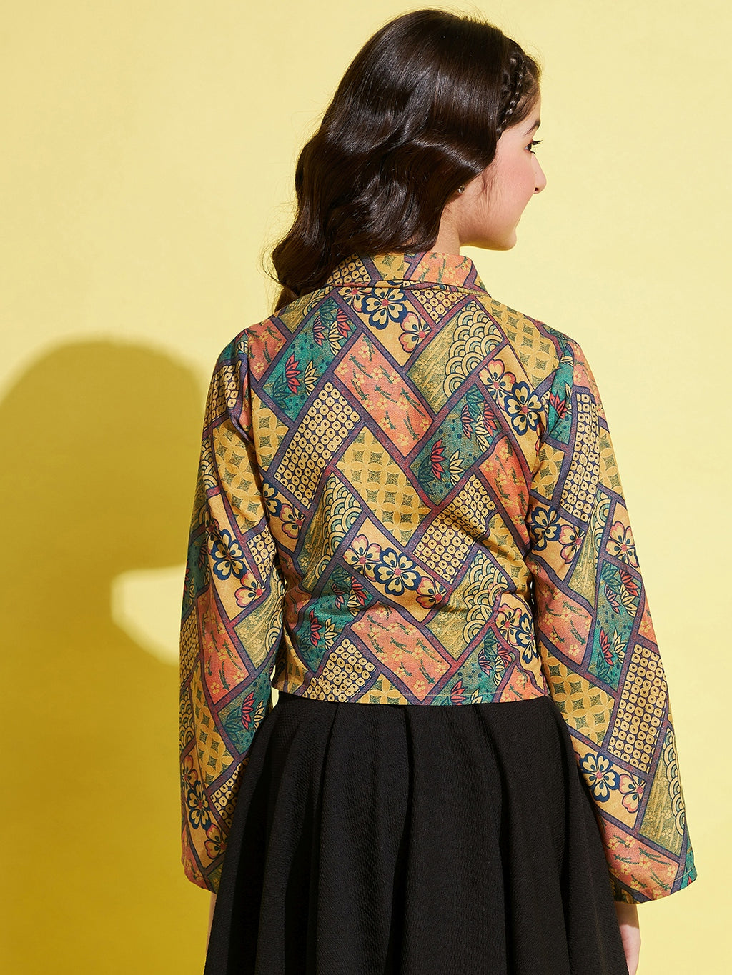 Girls Hip length Printed Top - Multi