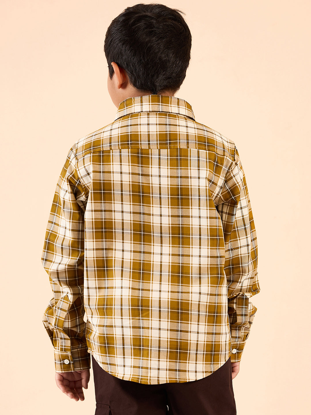 Boys Hip length Printed Shirts - Yellow