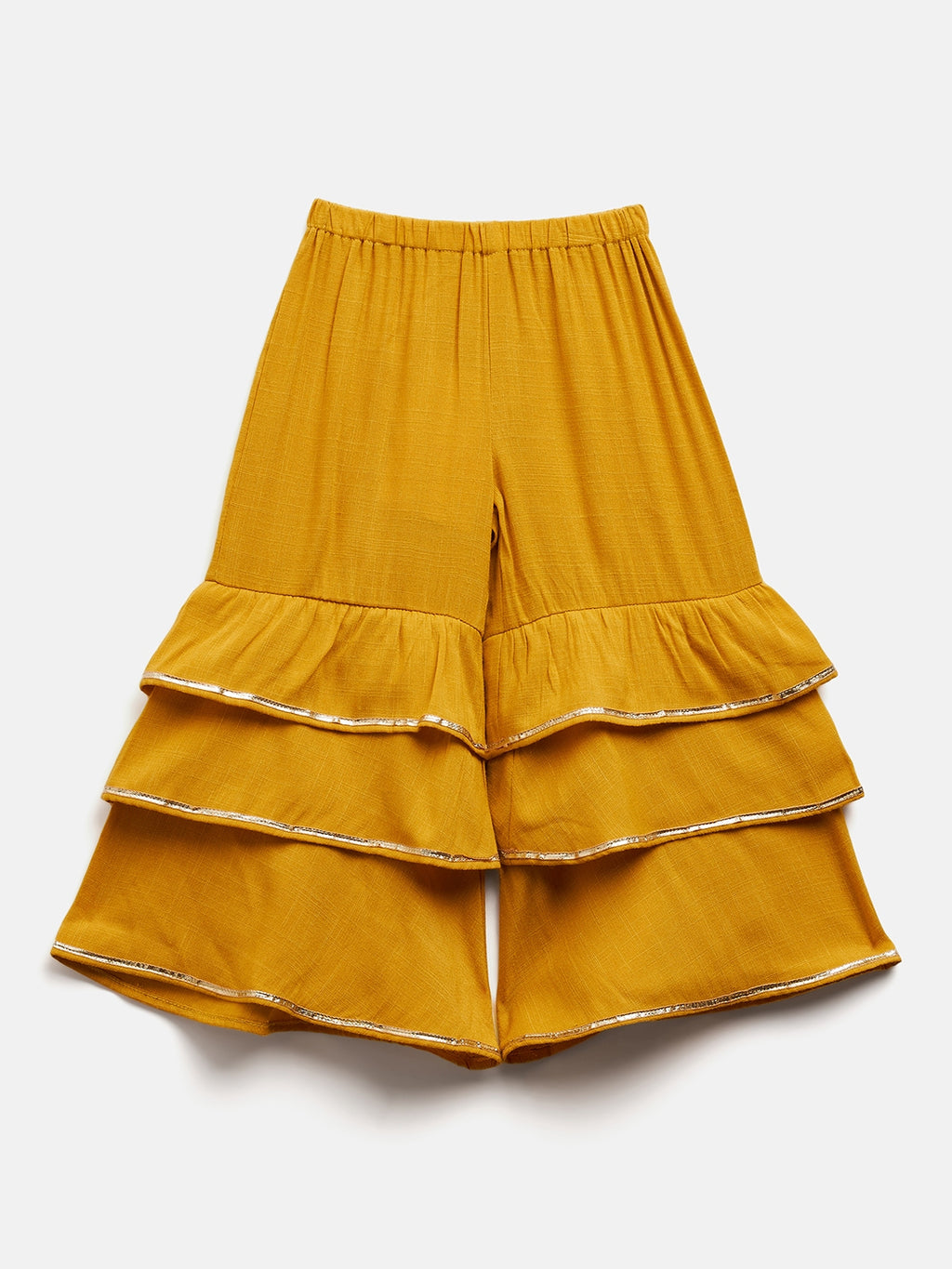 Girls Above Knee Printed Kurti Set - Red