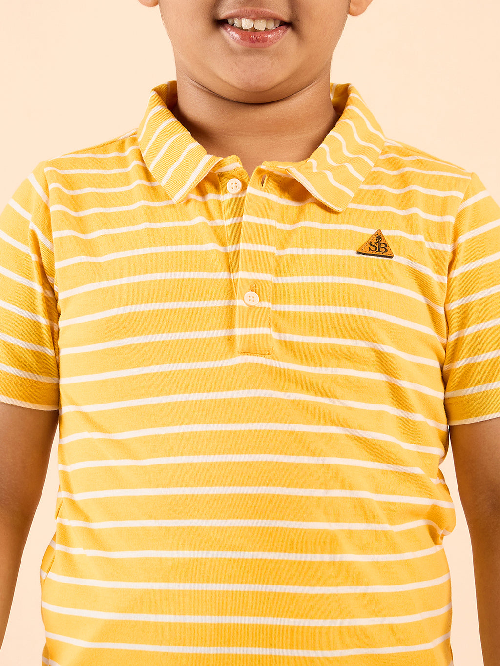 Boys Hip length Printed T-shirt - Yellow