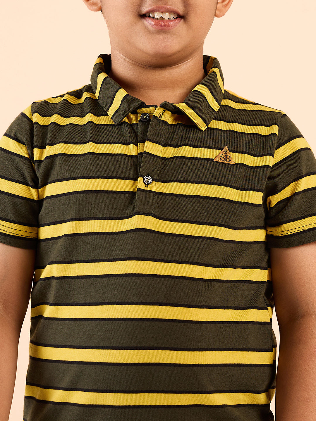 Boys Waist Length Printed T-shirt - Green