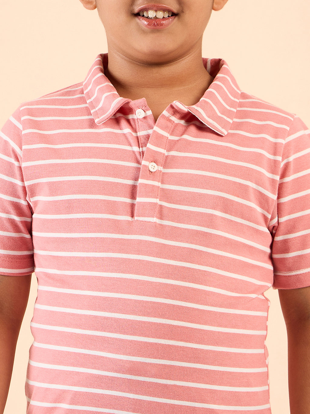 Boys Hip length Printed T-shirt - Pink