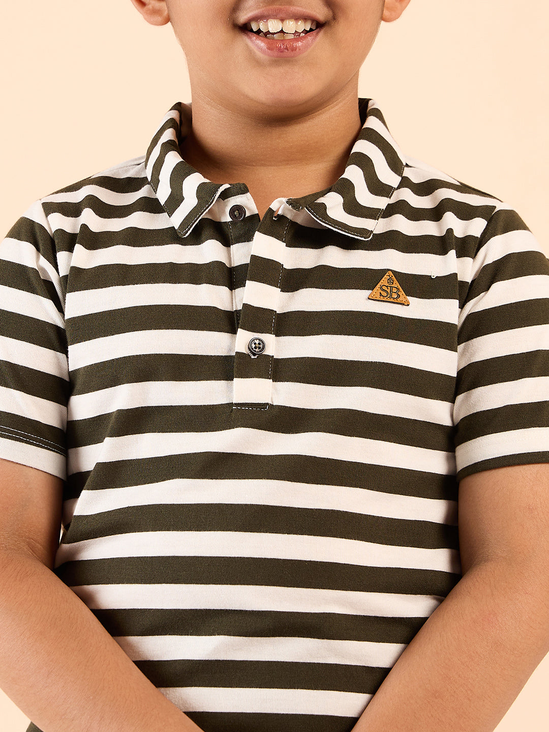 Boys Waist Length Printed T-shirt - White