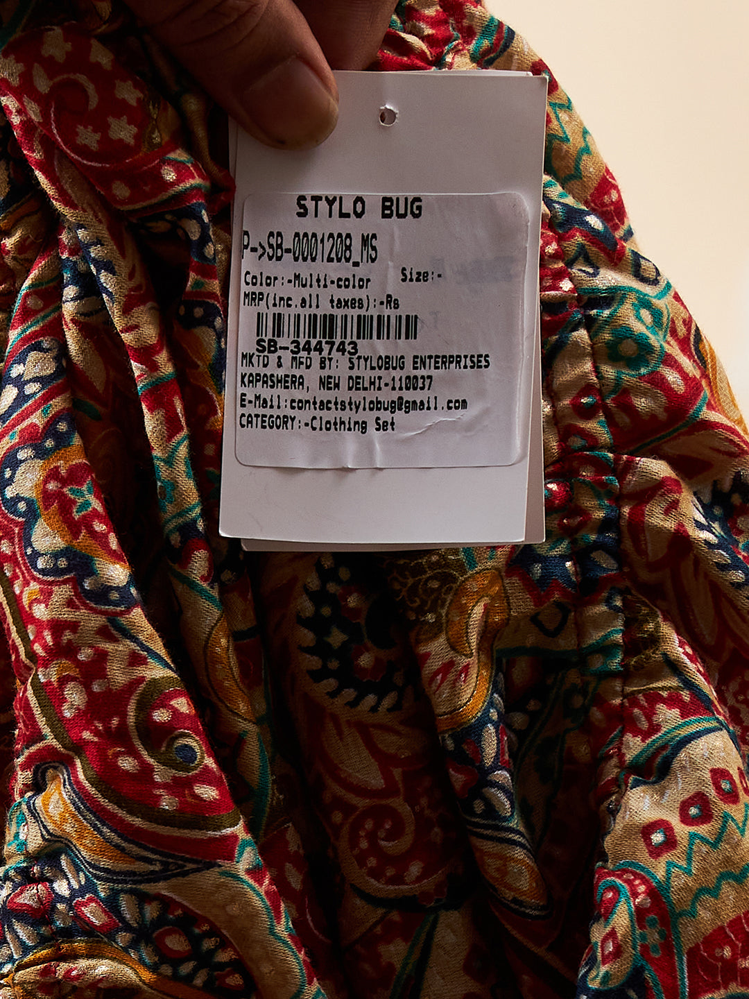 Girls Hip length Printed Kurti Set - Multi