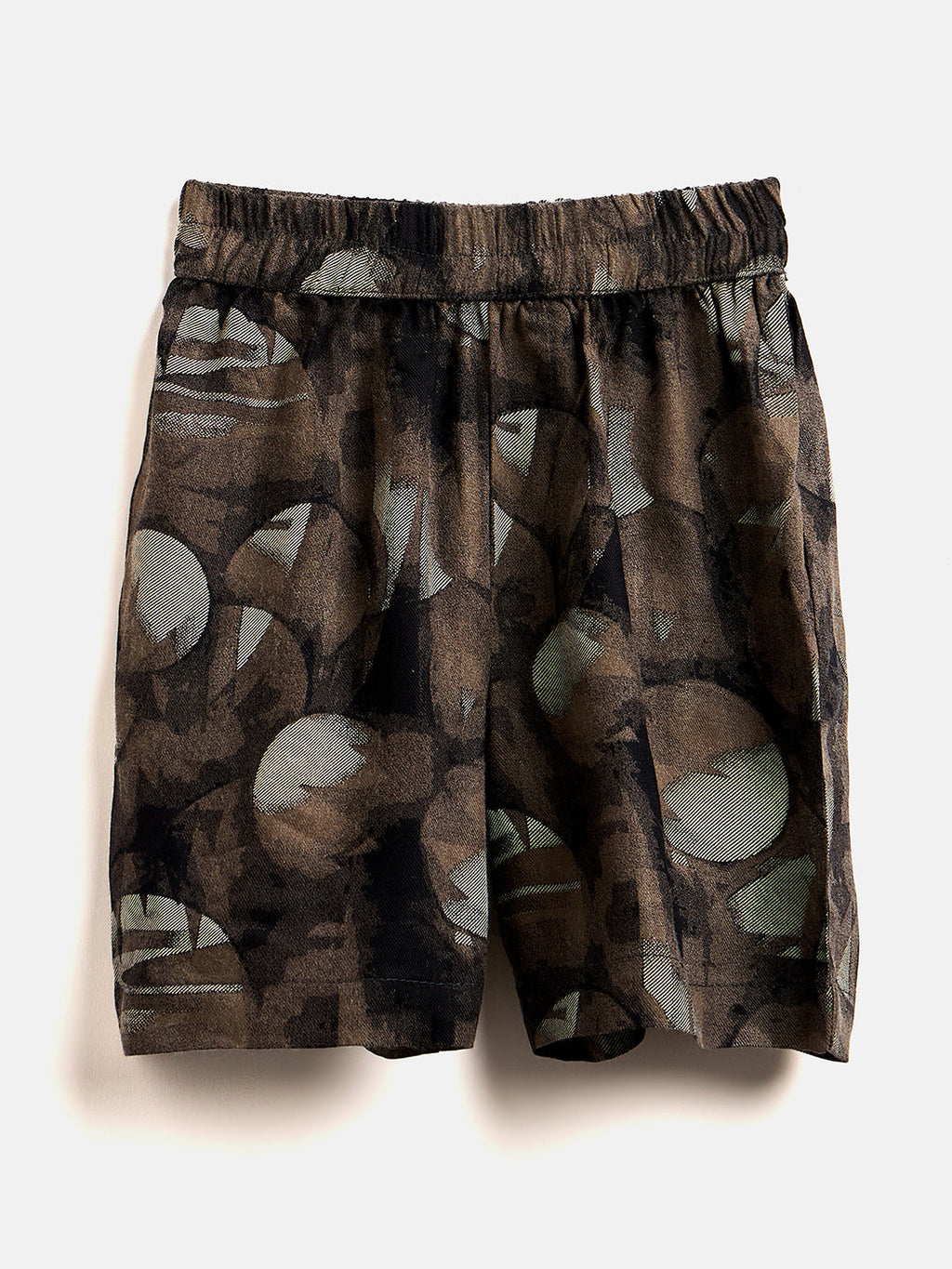 Boys Mid Thigh Printed Shirt with Shorts - Brown