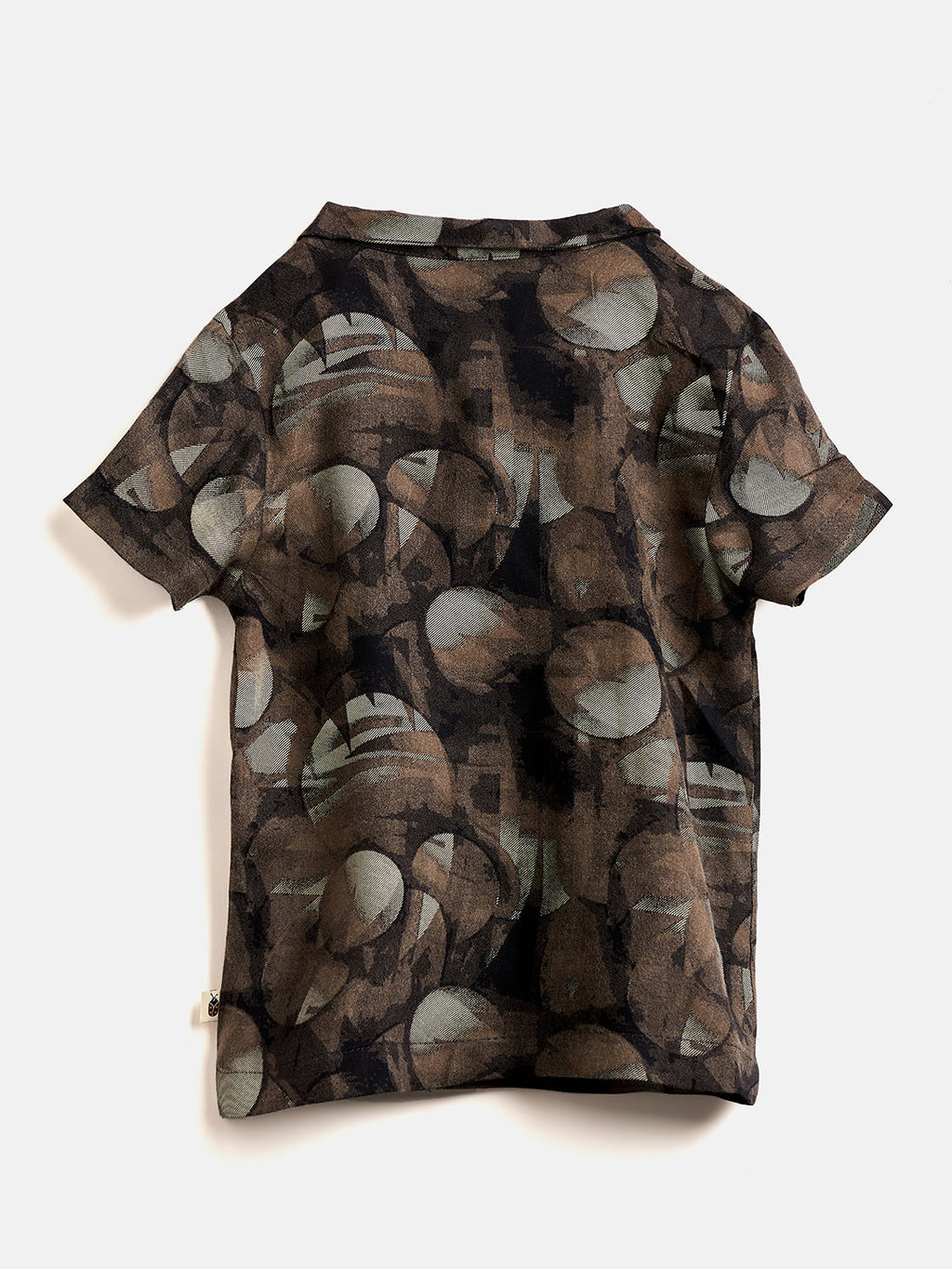 Boys Mid Thigh Printed Shirt with Shorts - Brown