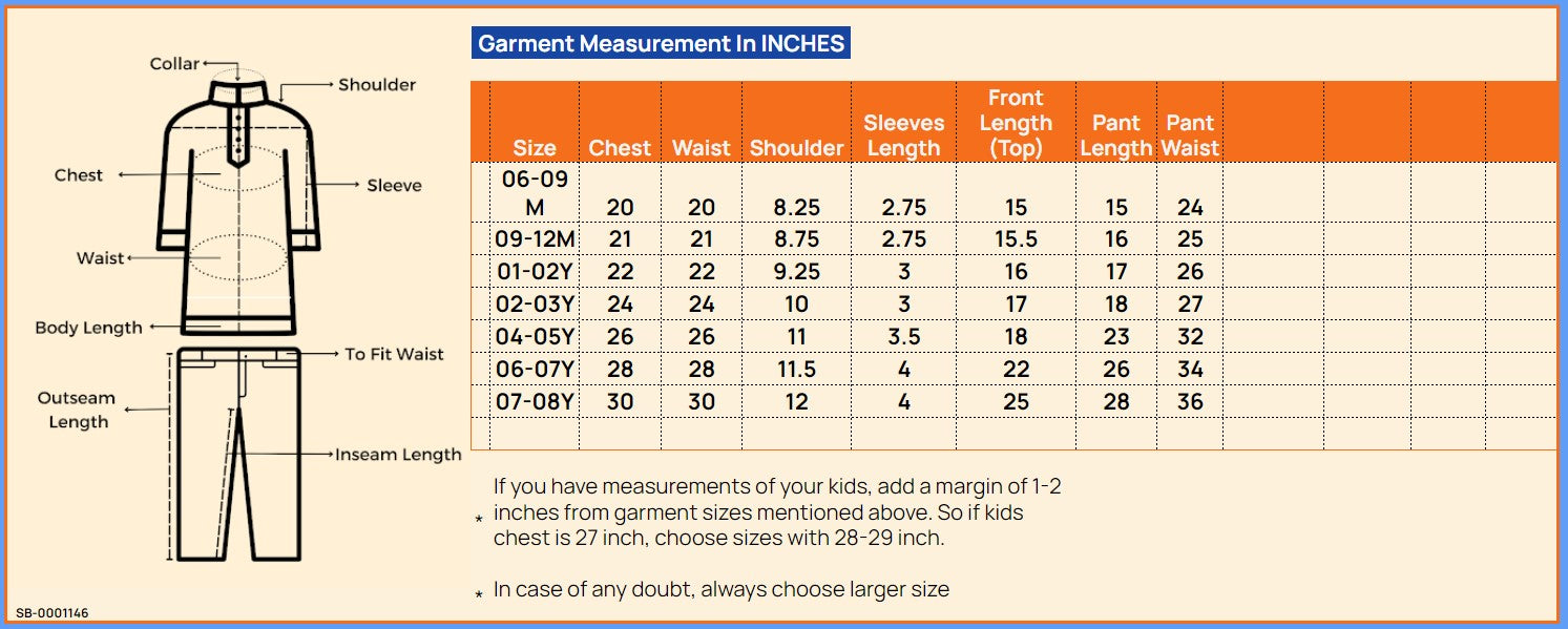 Girls Above Knee Printed Kurti Set - Multi