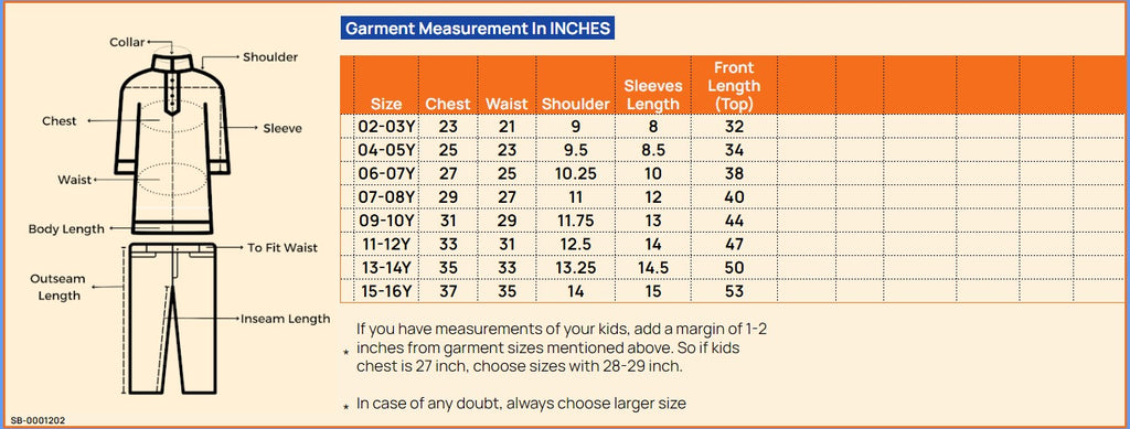 Girls Ankle Length Printed Kurti Set - Orange