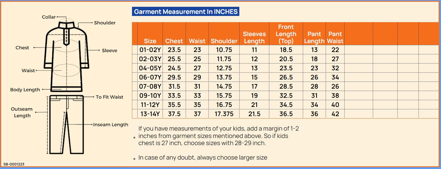 Boys Below knee Printed Kurta Set - Yellow