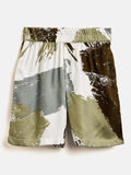 Boys Mid Thigh Printed Shirt with Shorts - Green