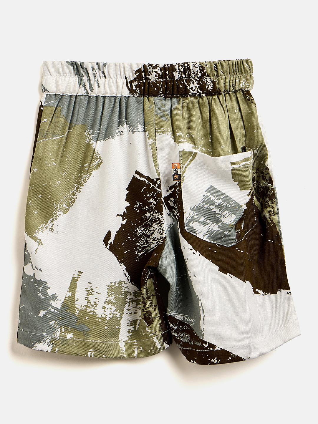 Boys Mid Thigh Printed Shirt with Shorts - Green