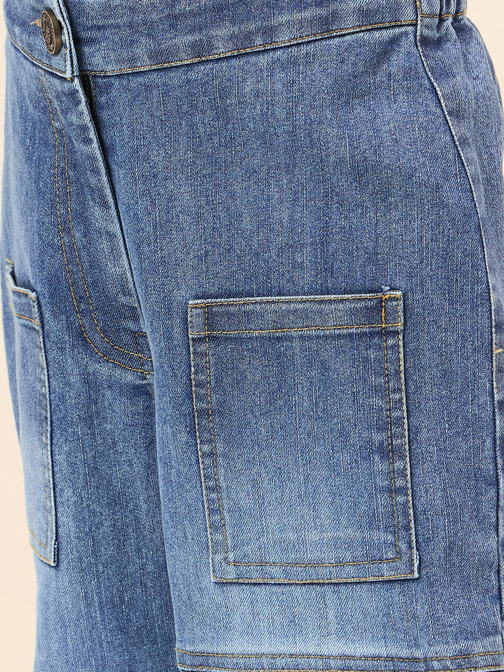Girls Full Length Solid Jeans - Blue