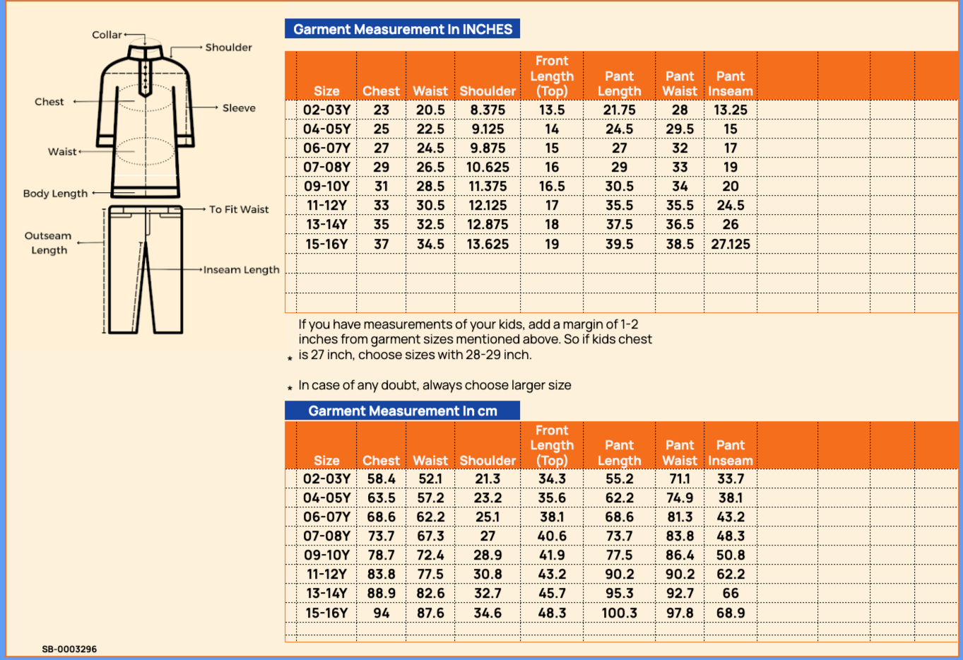 Girls Ankle Length Embroidery Top With Pants - Blue