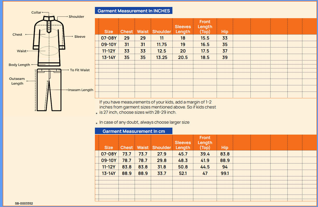 Girls Hip length Solid Top - Yellow