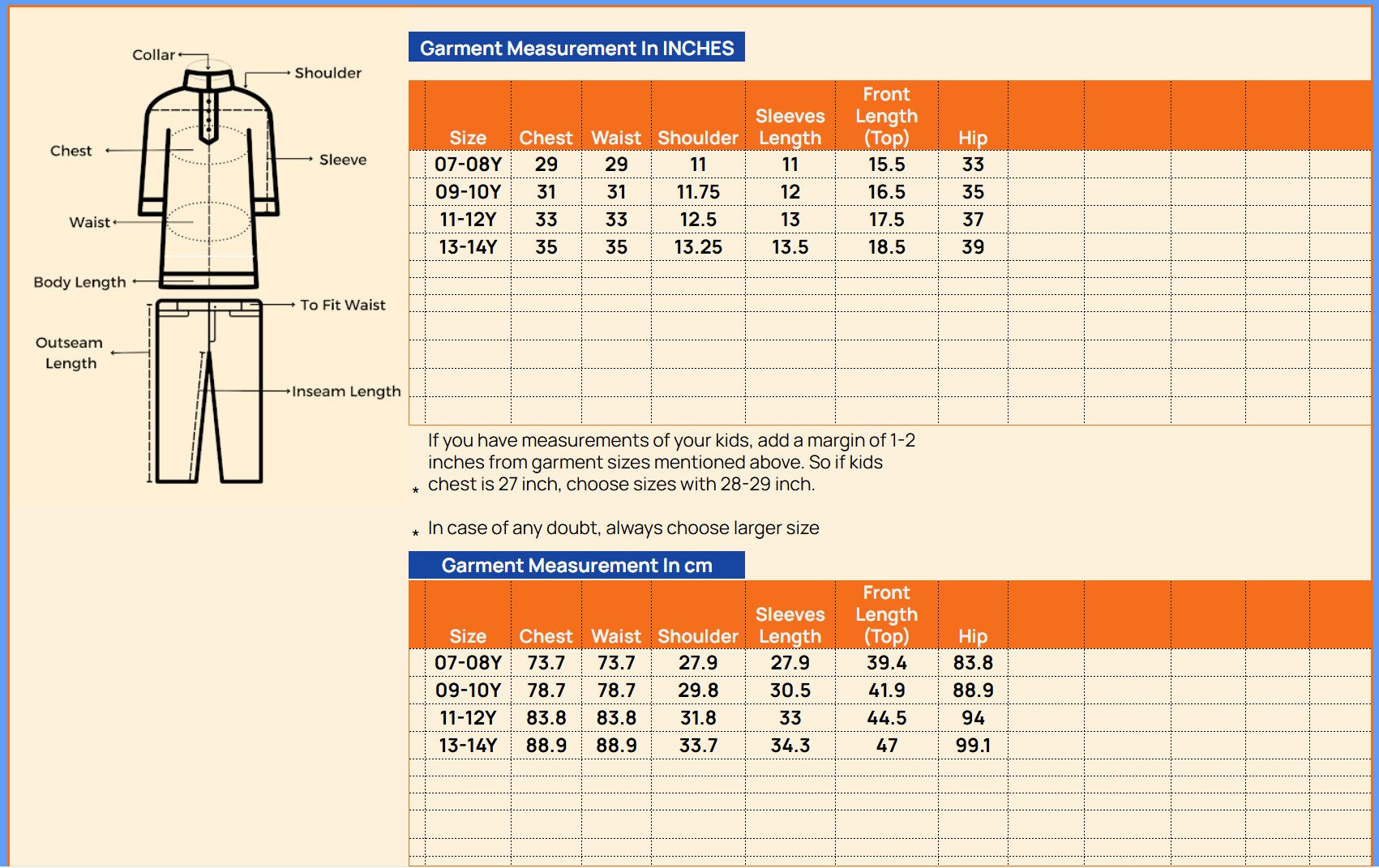 Girls Hip length Solid Top - Green