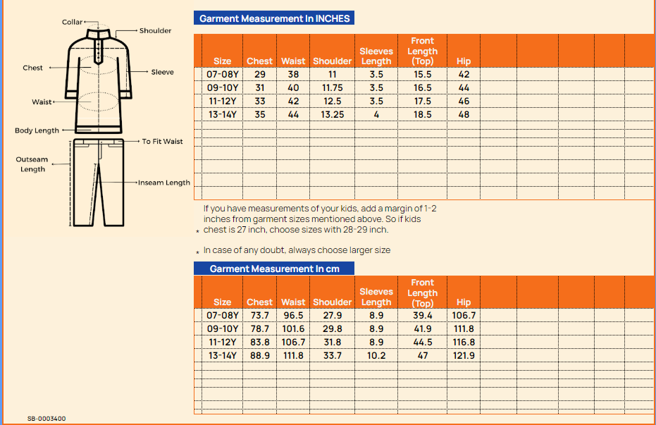 Girls Hip length All over Print Top - Blue