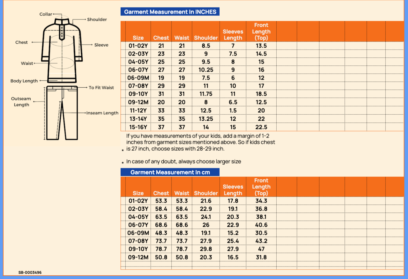 Girls Hip length All over Print Top - Blue