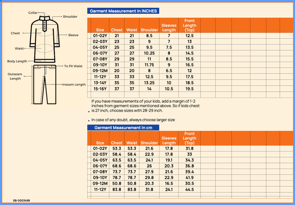 Girls Hip length All over Print Top - Blue