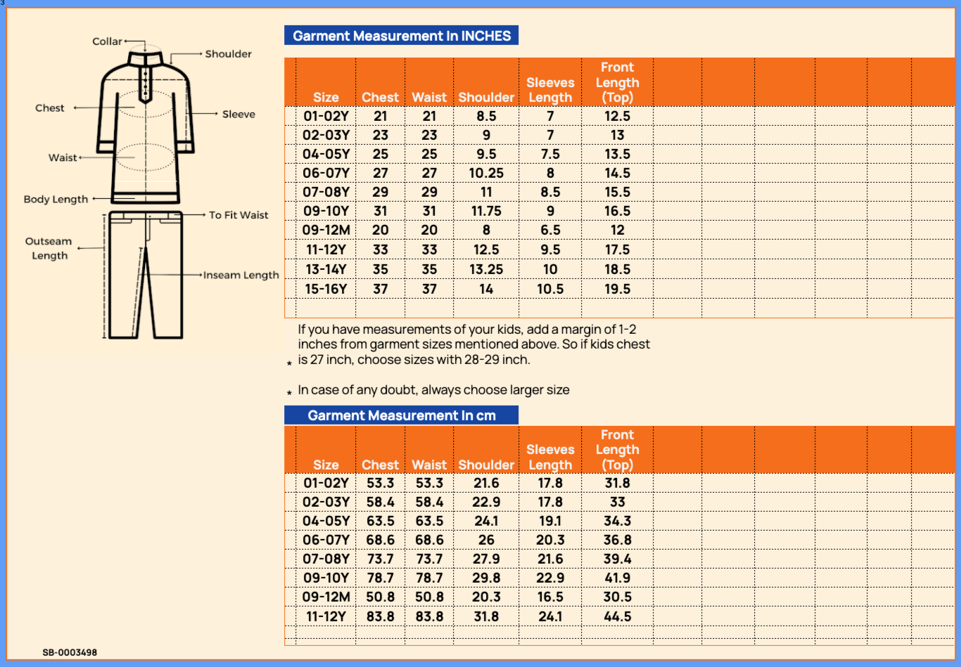 Girls Hip length All over Print Top - Blue