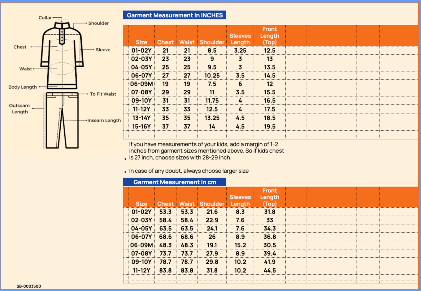 Girls Hip length All over Print Top - Peach