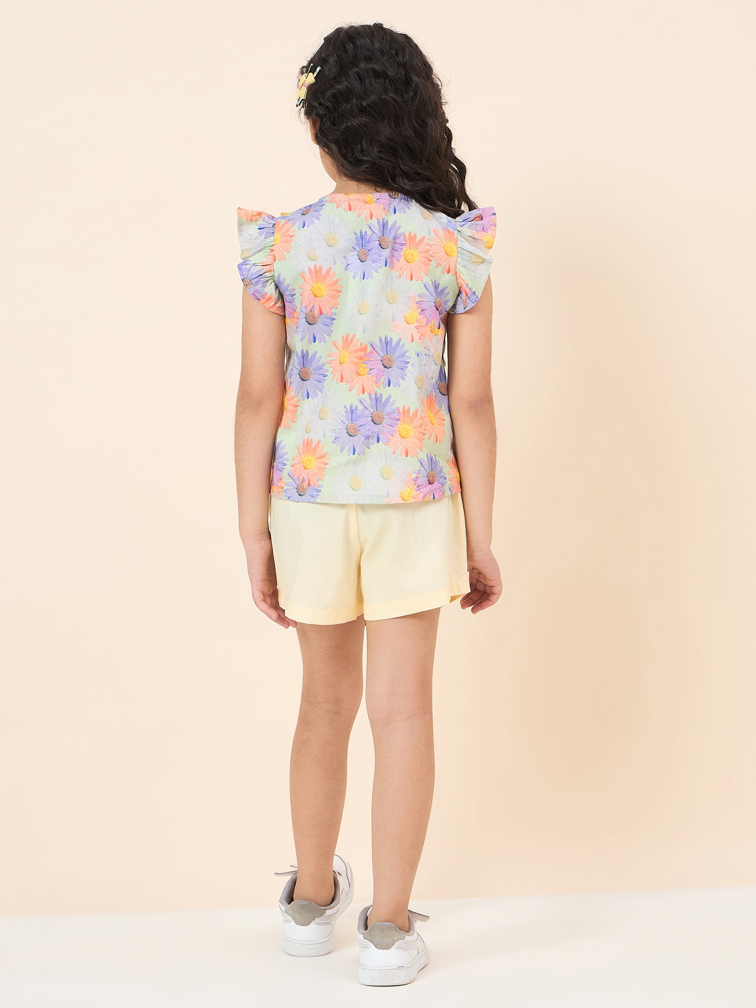 Girls Above Knee All over Print Top with Skorts - Multi