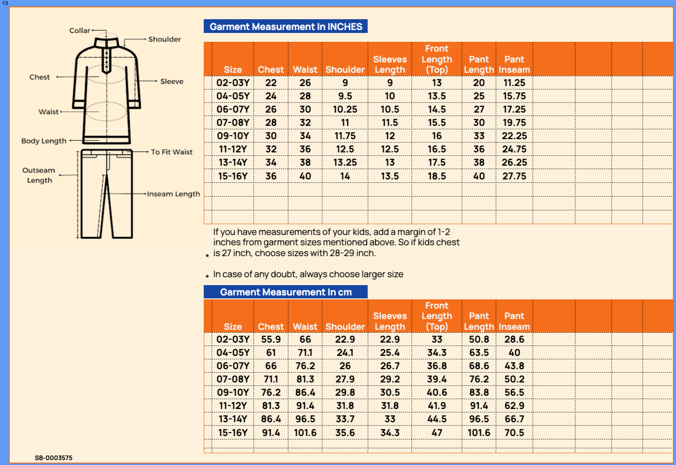 Girls Ankle Length Solid Top With Pants - Navy Blue