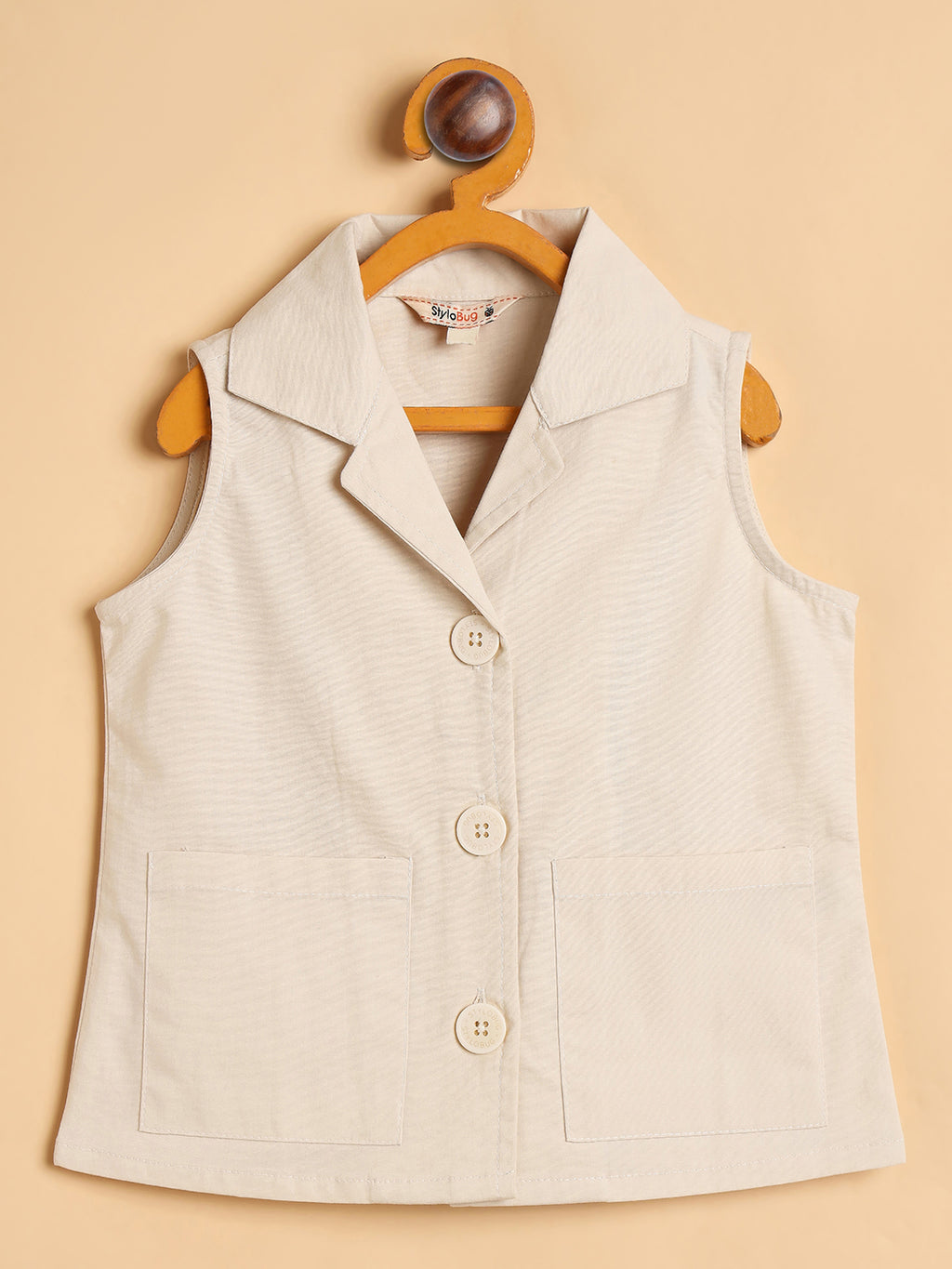 Girls Ankle Length Solid Top With Pants - Off-White