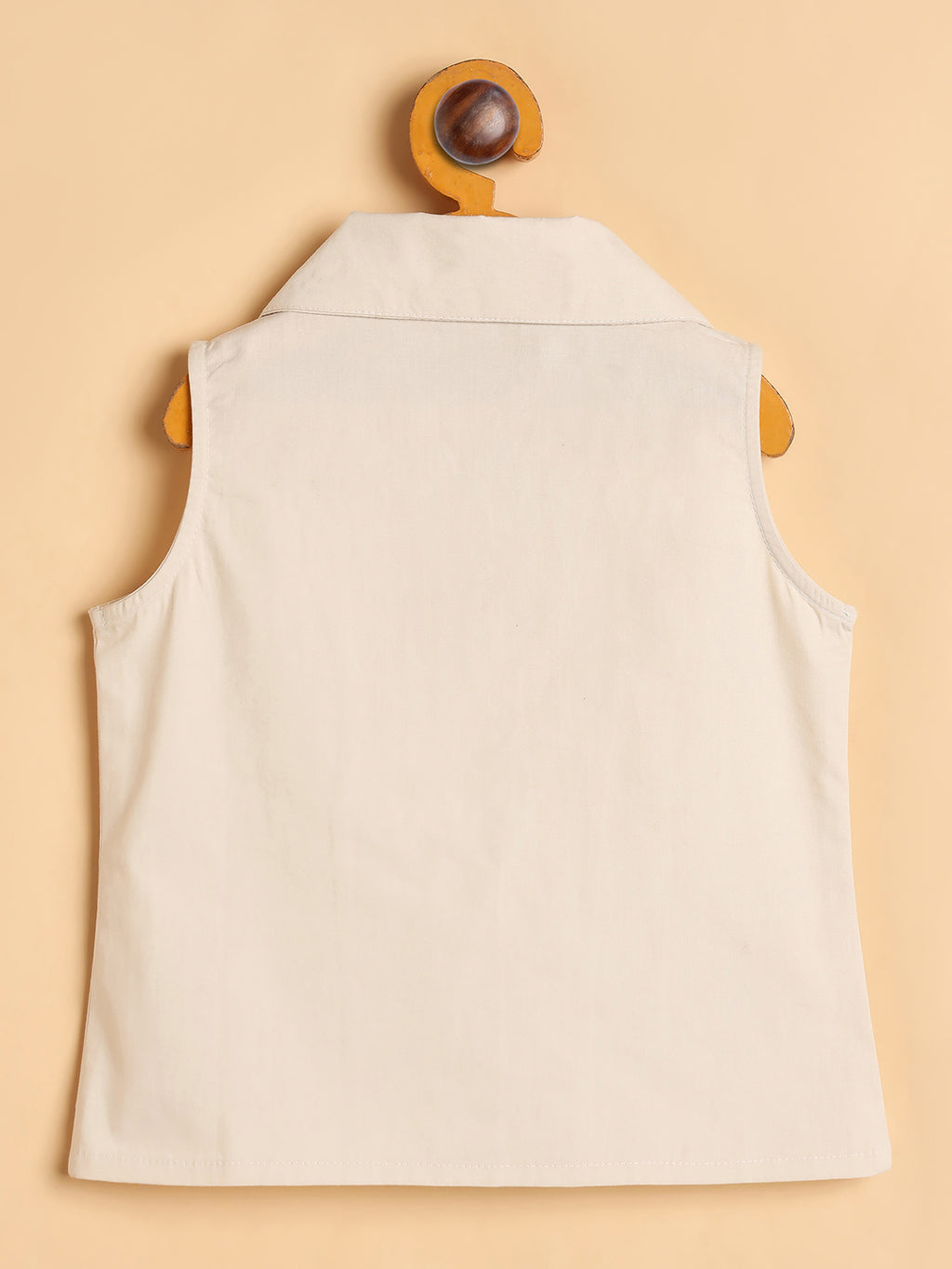 Girls Ankle Length Solid Top With Pants - Off-White