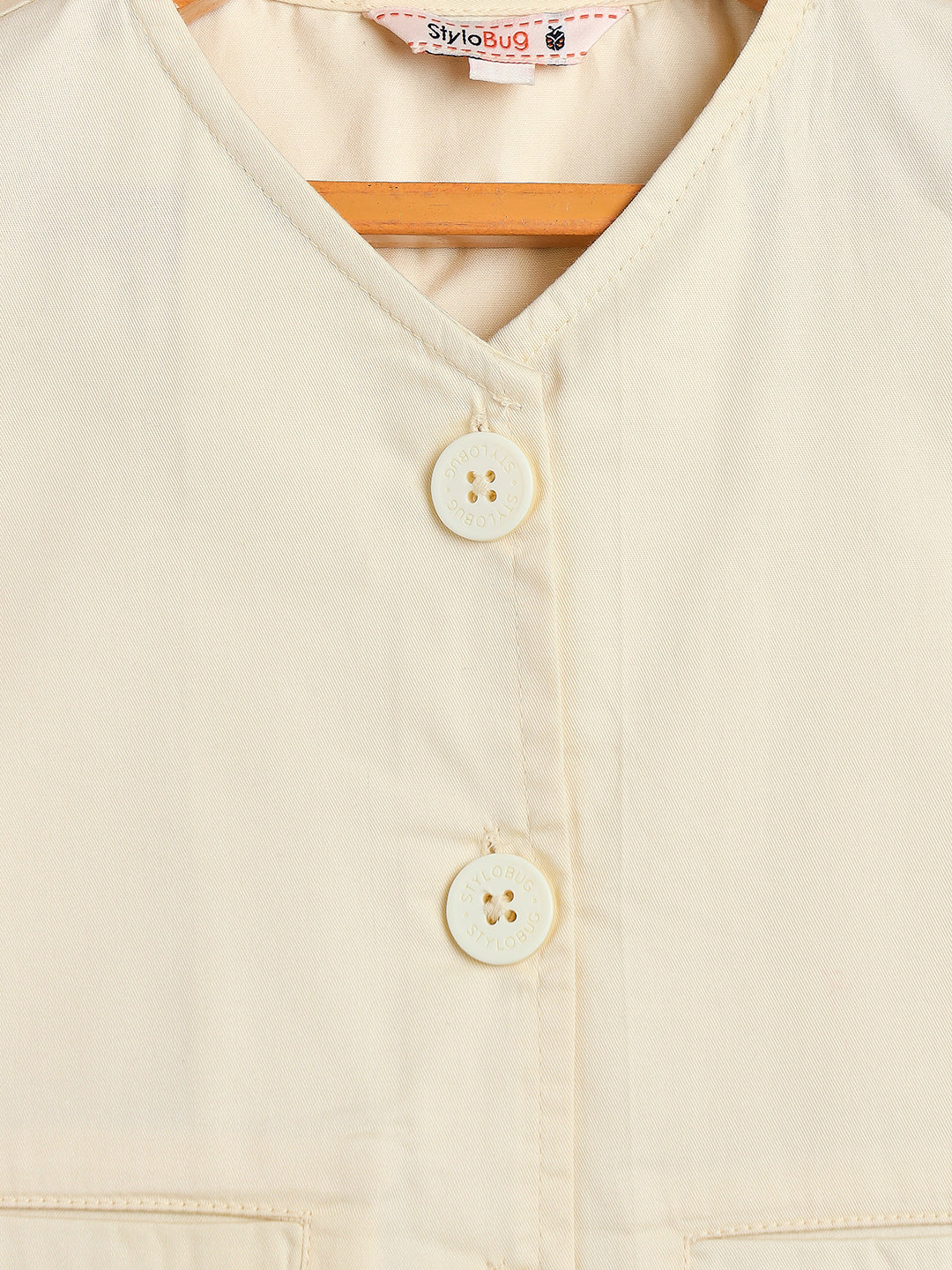 Girls High Hips Solid Top With Pants - Yellow